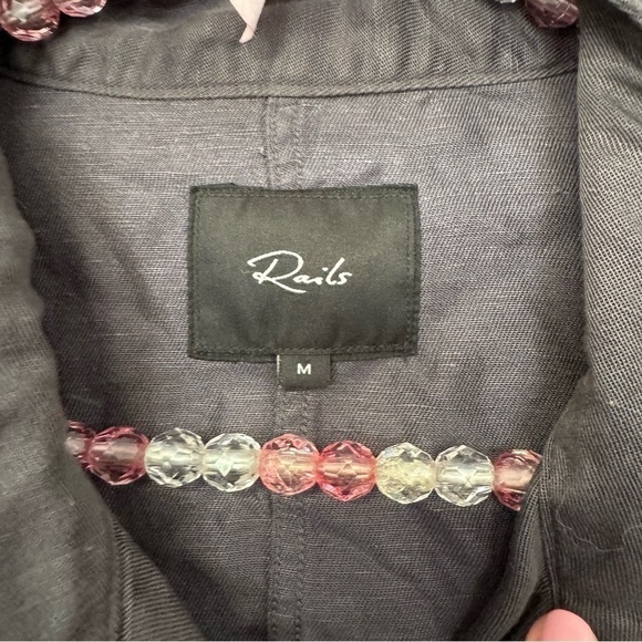 Rails Rowen Military Jacket Dark Grey with Star Embroidery - Picture 4 of 12